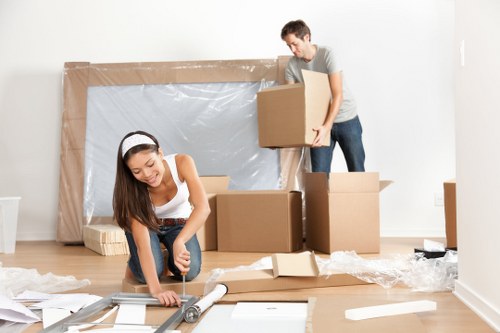 Same day removals team loading boxes in Walthamstow