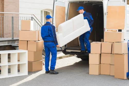 Securing items inside a moving van