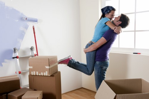 Careful loading of furniture for a local move from a Walthamstow apartment