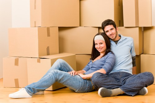 Fragile items safely packed for house removals in Walthamstow