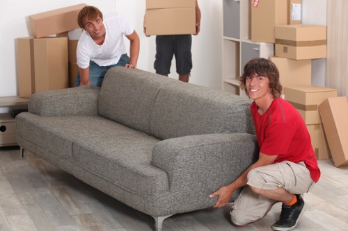 Staff organizing packing for office removals in Walthamstow