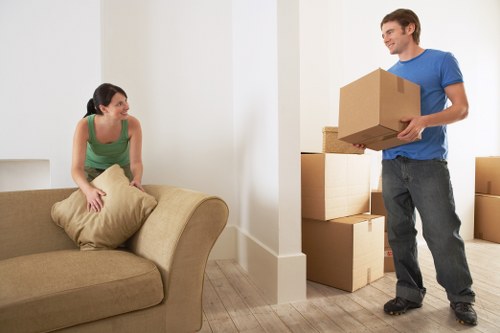 Moving day furniture loading during Walthamstow house removals